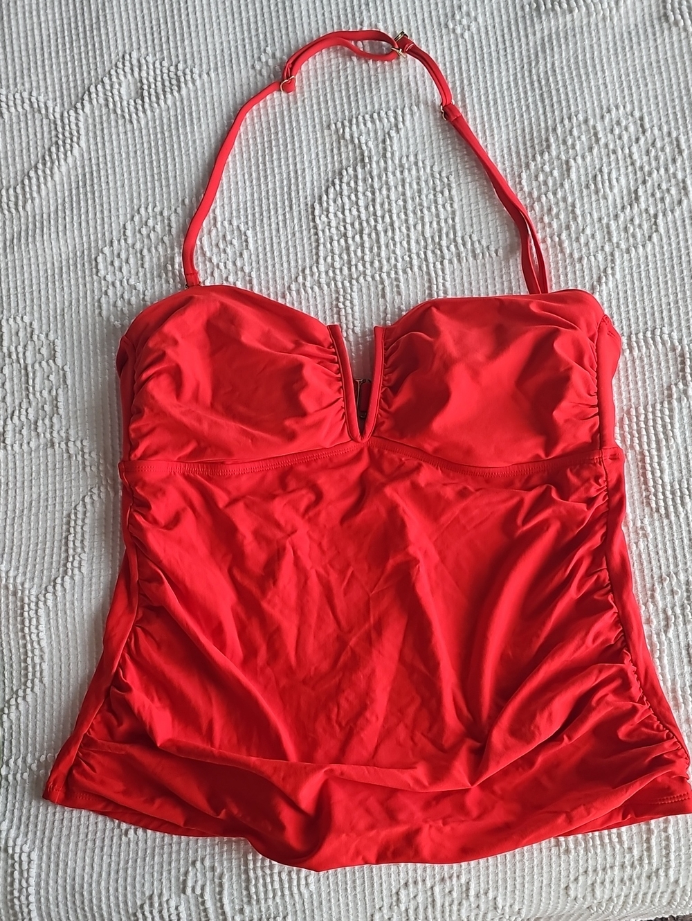 Time and Tru Red Tankini Top